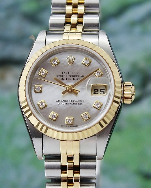 (image for) LIKE NEW ROLEX LADY SIZE OYSTER PERPETUAL DATEJUST - 79173 / MOP